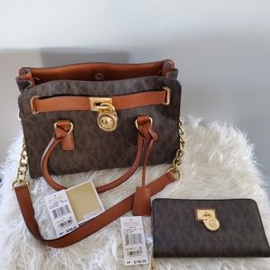 MK Hamilton East West Satchel With Wallet